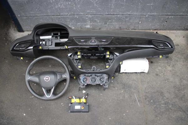 AIRBAG OPEL CORSA E 2014-2019 (TABLEAU DE BORD + VOLANT+ BOITIER AIRBAG) - Vue 1